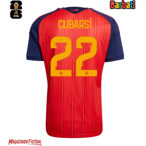Spania Pau Cubarsi #22 Tricou Fotbal Replică Mondial 2026 Barbati Acasa Spania Pau Cubarsi #22 Tricou Fotbal Replică Mondial 2026 Barbati Acasa
